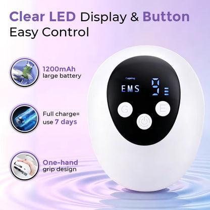 4-in-1 Electric EMS Vacuum Cupping Massager with Red Light Thermal Therapy & Gua Sha Scraping