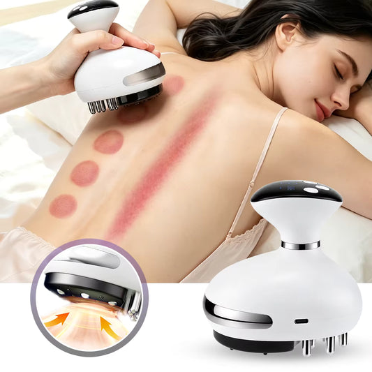 4-in-1 Electric EMS Vacuum Cupping Massager with Red Light Thermal Therapy & Gua Sha Scraping